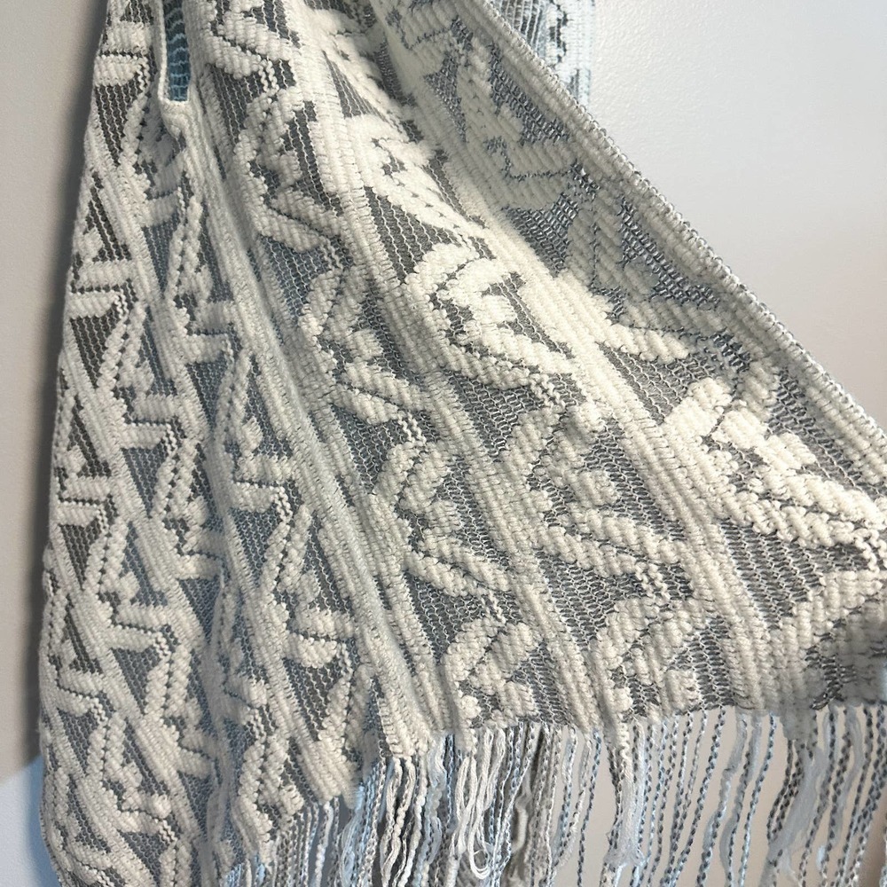 Boho Chunky Knit Draped Fringe Trim Sweater Vest Size M - Picture 8 of 11